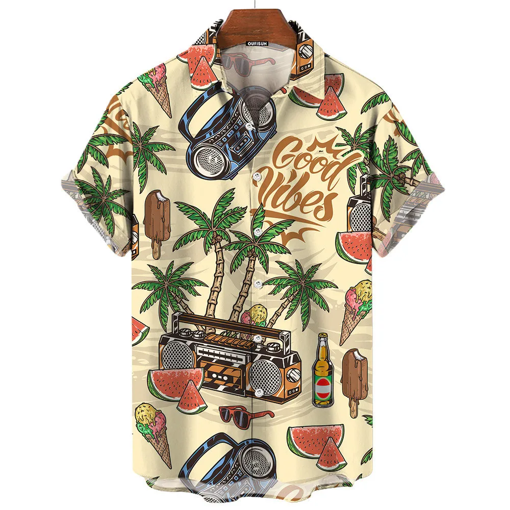 Vintage Hawaiian Floral Shirt - Camisa Hawaiana Retro de Verano para
