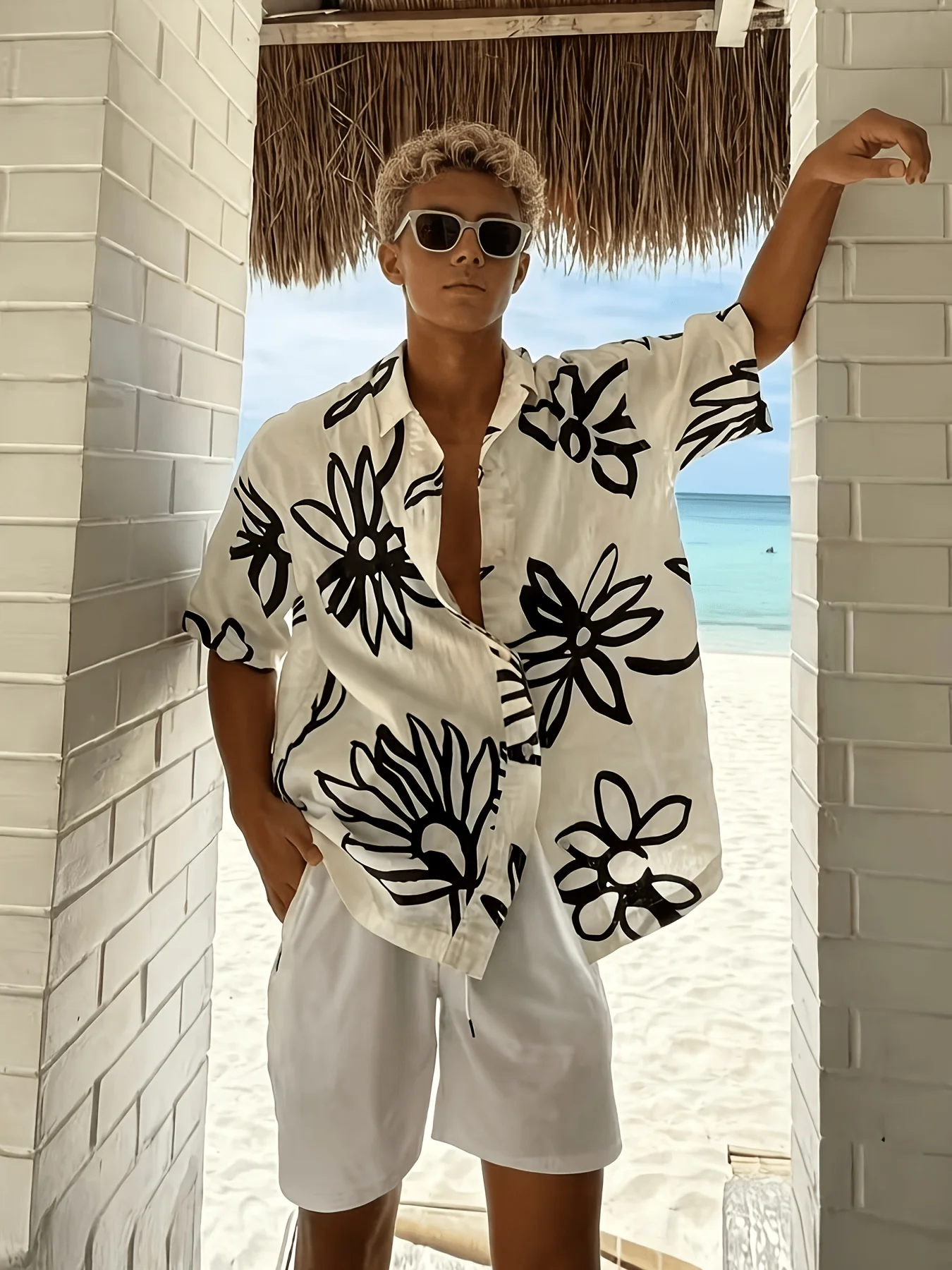 Vintage Hawaiian Floral Shirt - Camisa Hawaiana Aloha Extra Grande para