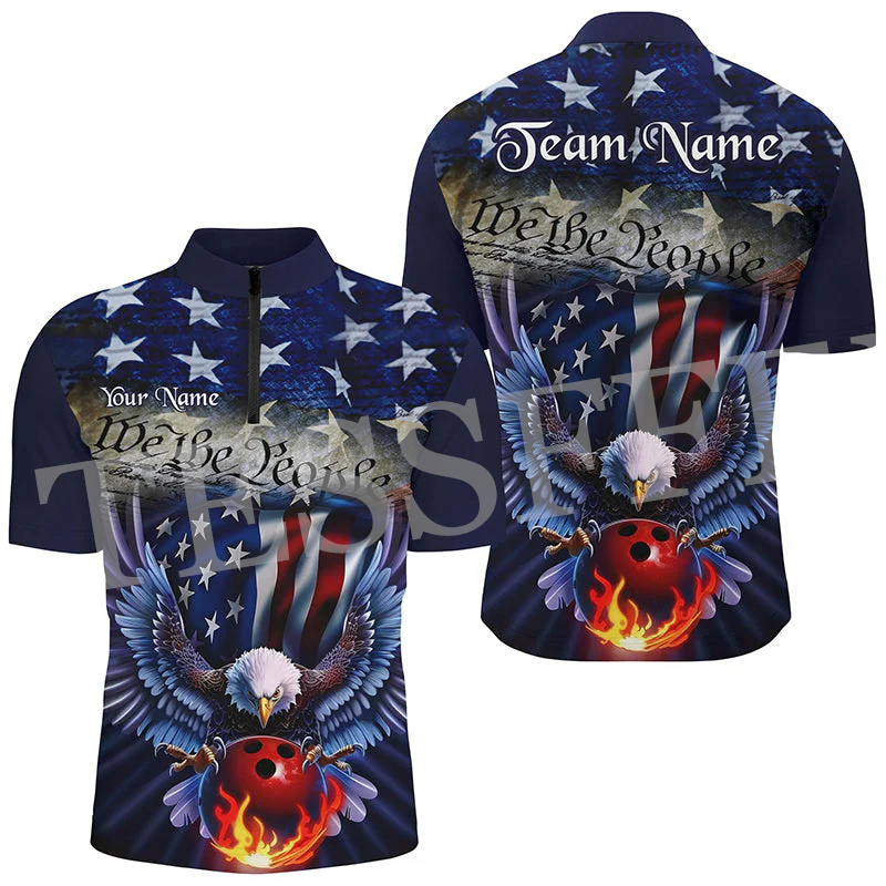 Short Sleeve Bowling Shirt Retro - Camiseta de manga corta con estampado