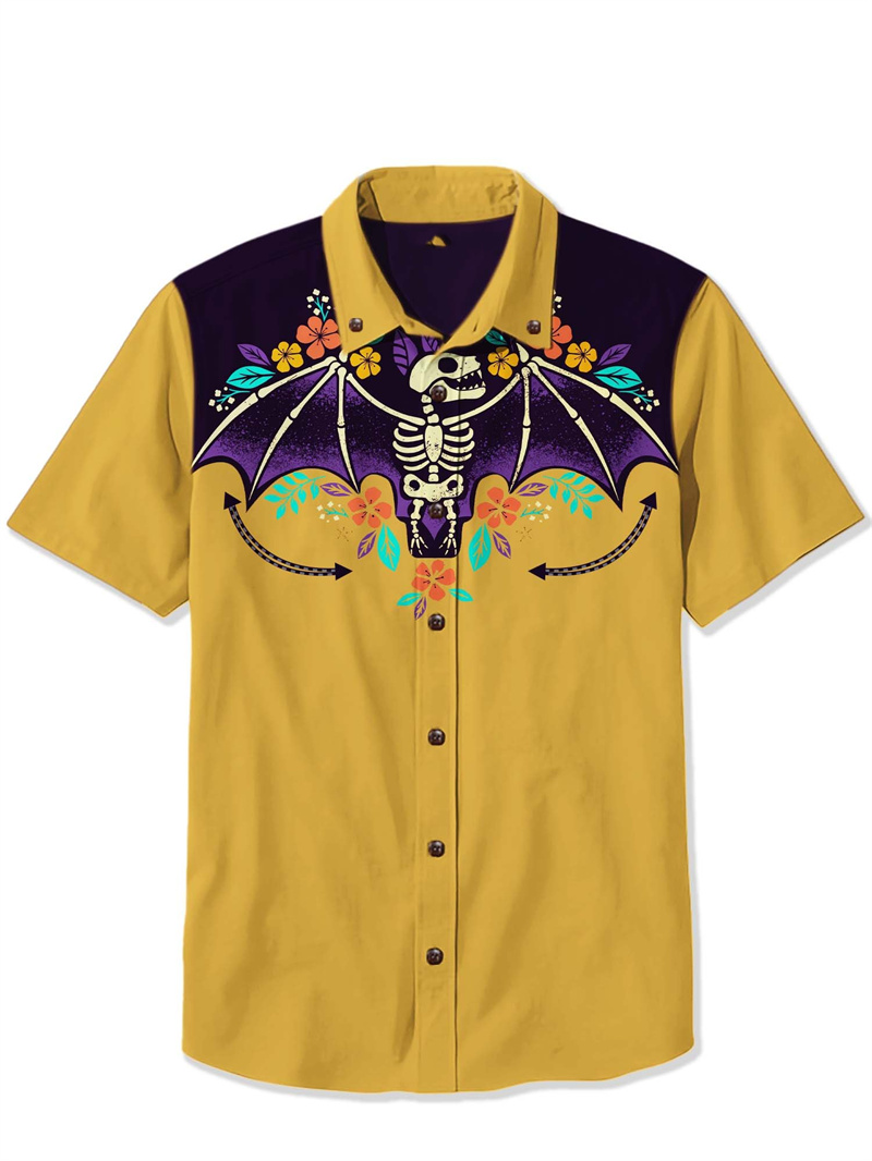 Vintage Hawaiian Floral Shirt - Camisa Retro de Manga Corta para