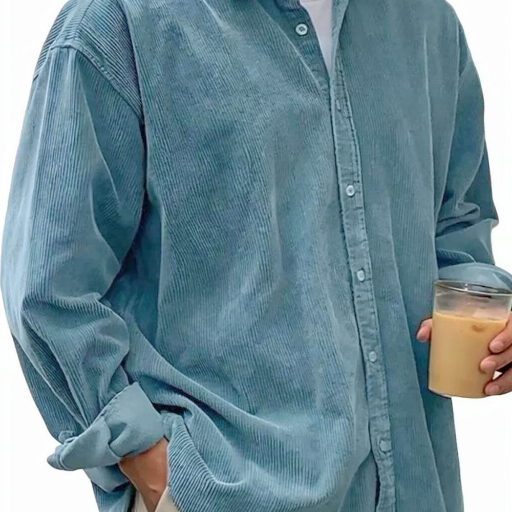 Camisas de pana para hombre, d - Corduroy Button Up Shirt Men reseña y precio