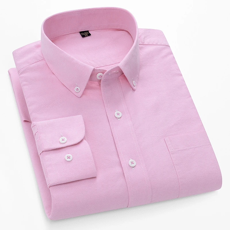 Camisas Oxford de Manga Larga  - Oxford Cotton Casual Shirt Business reseña y precio