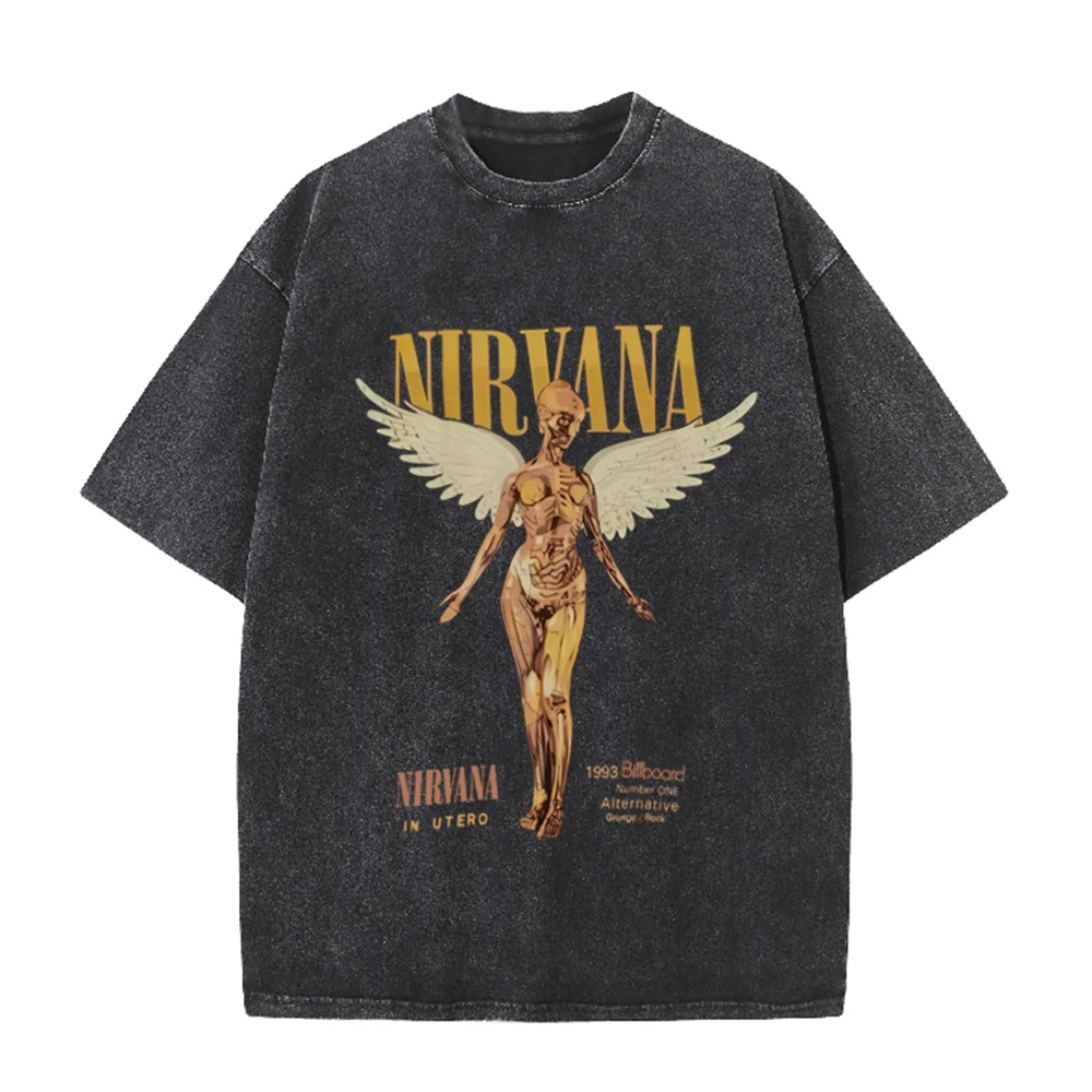 Camiseta Retro Oversize con La - Acid Wash Vintage Graphic T Shirt reseña y precio