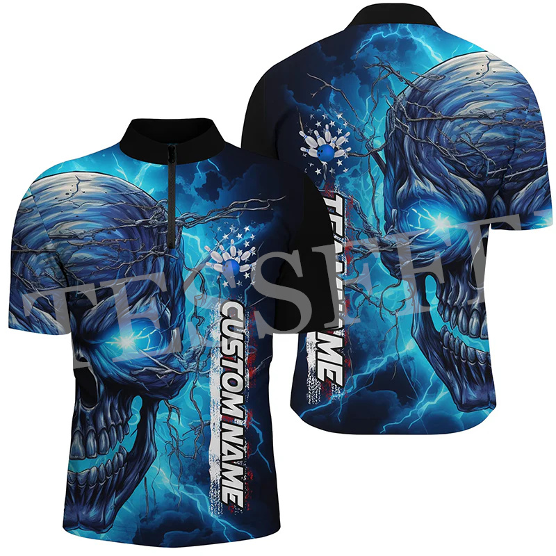 Camiseta de manga corta con es - Short Sleeve Bowling Shirt Retro reseña y precio