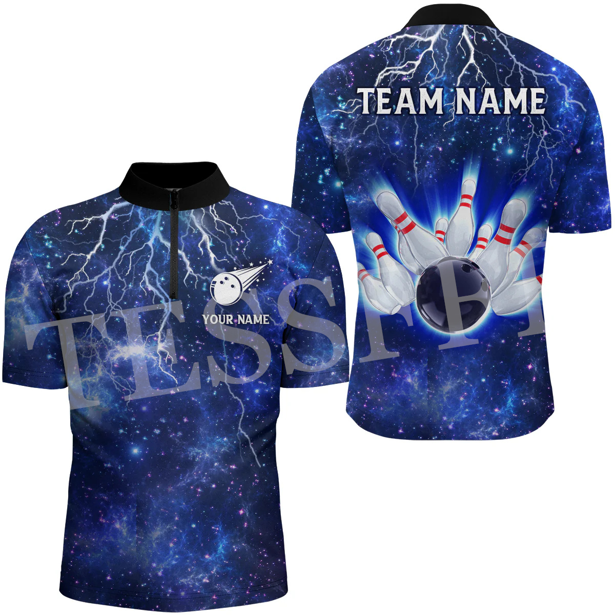 Camiseta de manga corta con es - Short Sleeve Bowling Shirt Retro reseña y precio