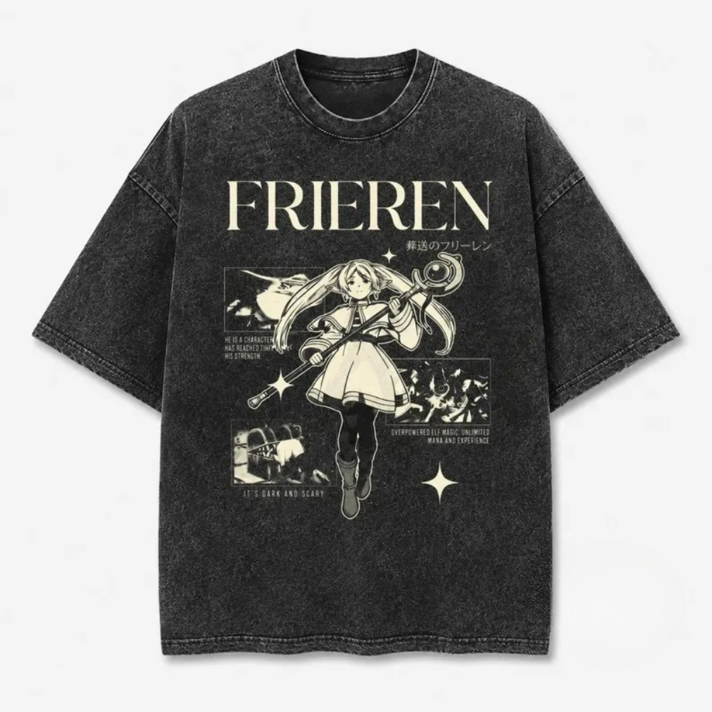 Camiseta de gran tamaño con ef - Acid Wash Vintage Graphic T Shirt reseña y precio