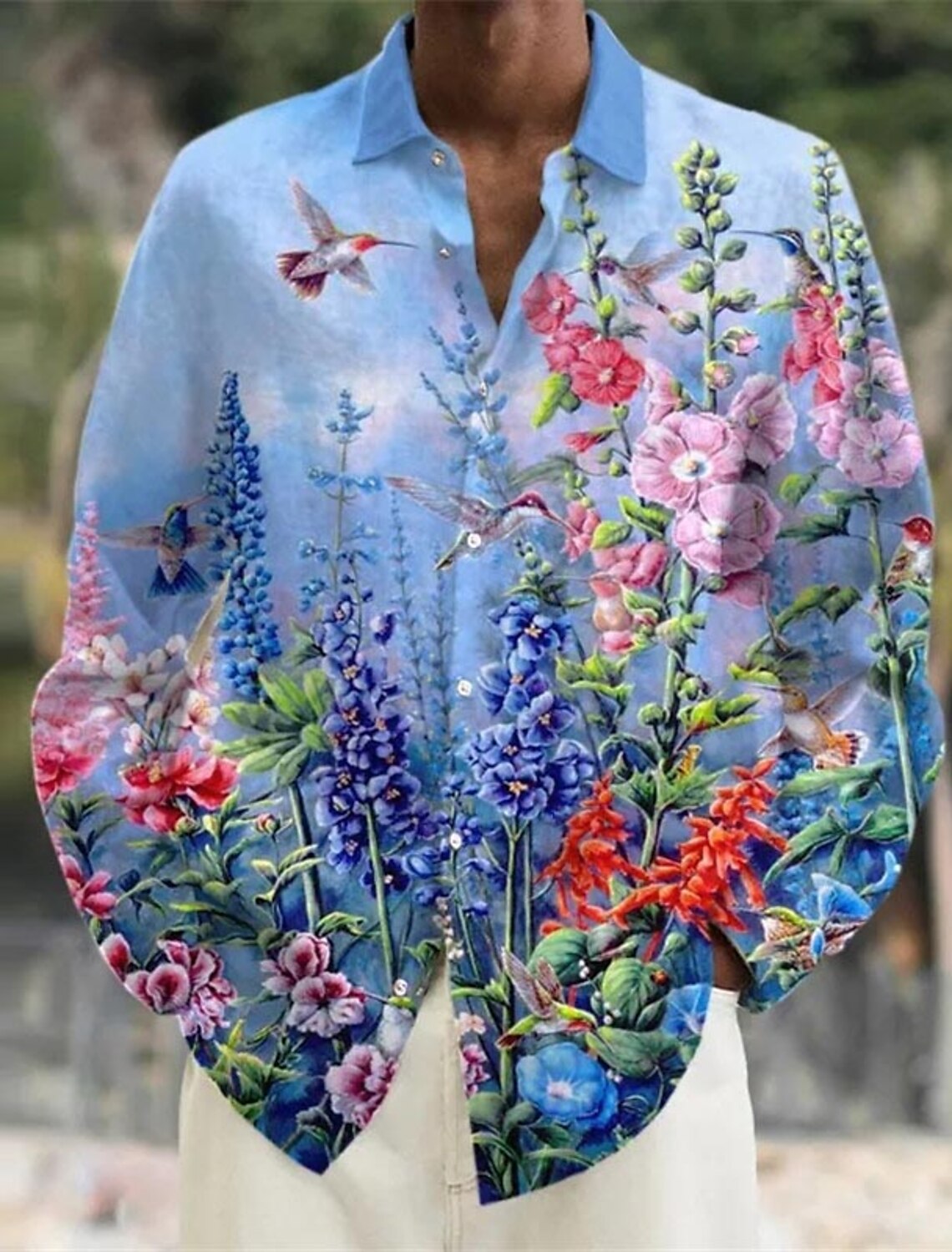 Camisa de lino con estampado F - Vintage Hawaiian Floral Shirt reseña y precio