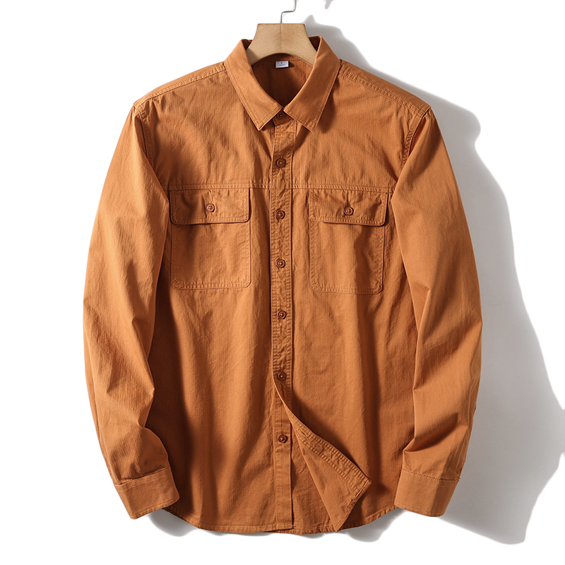Camisa de manga larga con dobl - Oxford Cotton Casual Shirt Business reseña y precio