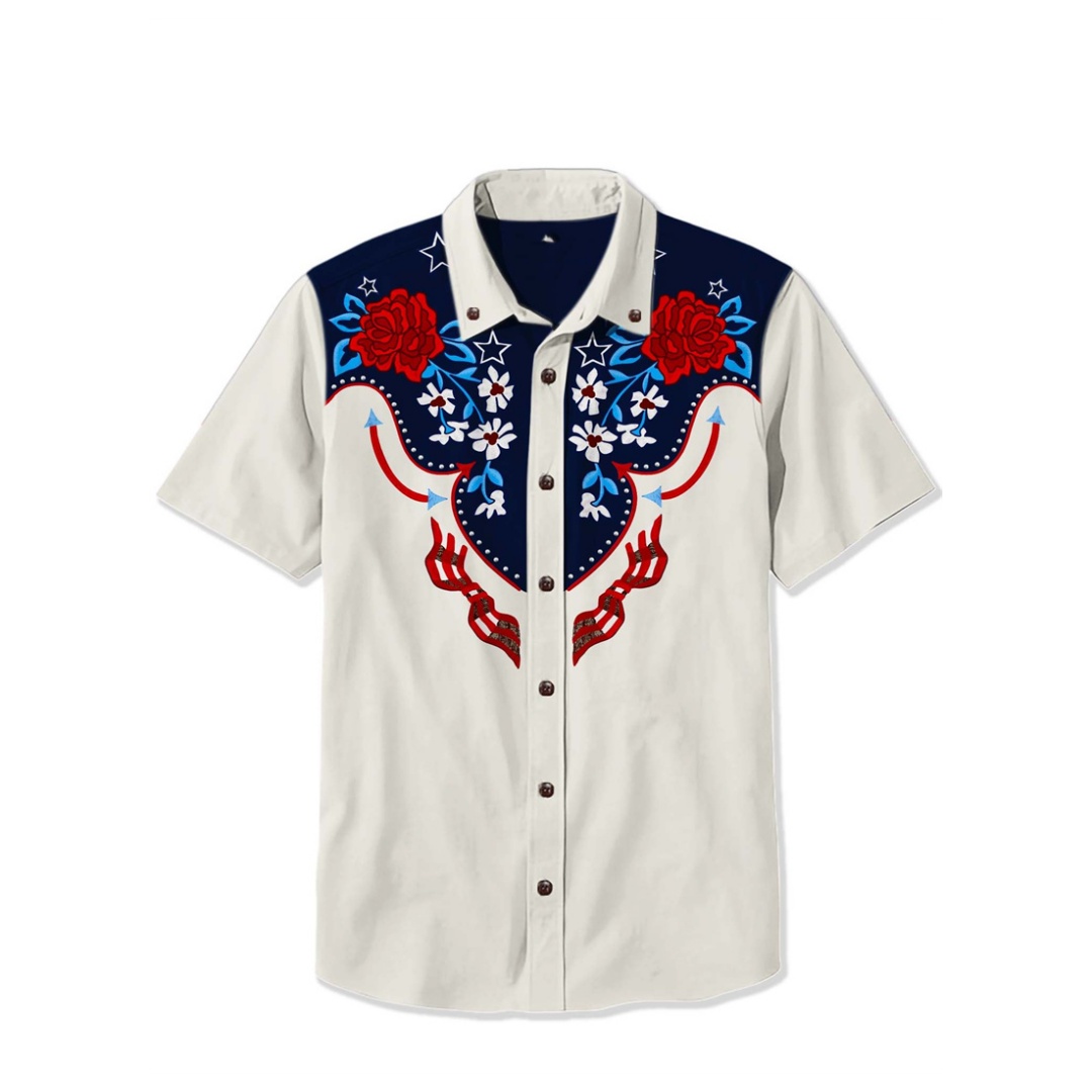 Camisa Retro de Manga Corta pa - Vintage Hawaiian Floral Shirt reseña y precio