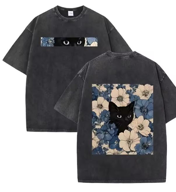 Camiseta negra vintage con efe - Acid Wash Vintage Graphic T Shirt reseña y precio