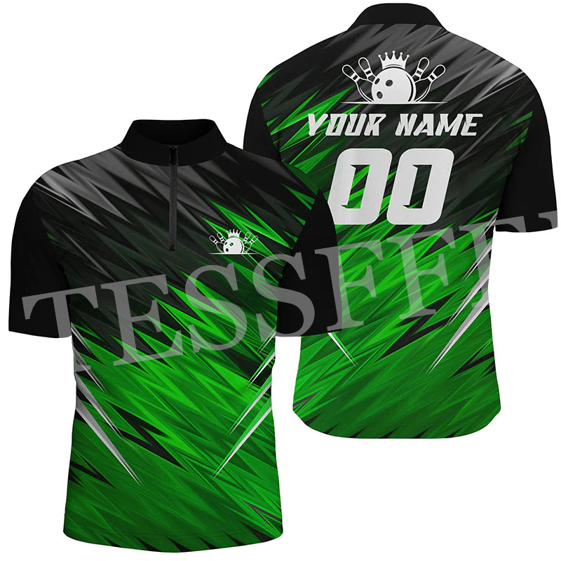 Camiseta de manga corta con es - Short Sleeve Bowling Shirt Retro reseña y precio