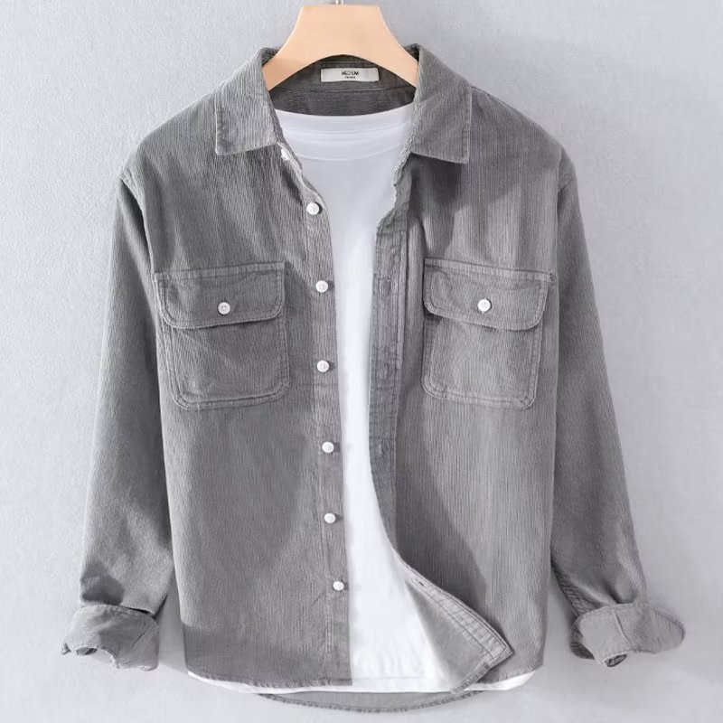 Camisa de pana para hombre, de - Corduroy Button Up Shirt Men reseña y precio