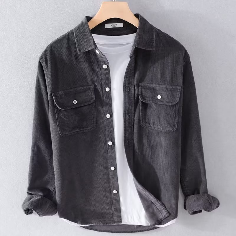 Camisa de pana para hombre, de - Corduroy Button Up Shirt Men reseña y precio